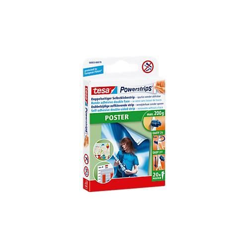 4042448103918 - Powerstrips poster - Doppelseitige Klebestreifen für Poster und Plakate - Selbstklebend und spurlos wieder ablösbar - Bis zu 200 g Halteleistung - 20 4042448103918 - Powerstrips poster - Doppelseitige Klebestreifen für Poster und Plakate - Selbstklebend und spurlos wieder ablösbar - Bis zu 200 g Halteleistung - 20