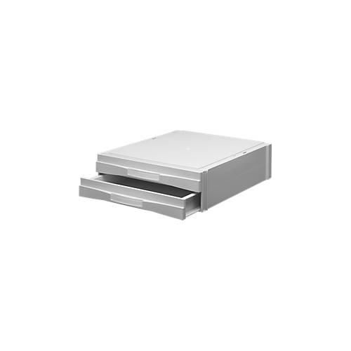 8710968159338 - ATLANTA Ablagekorb PAS-Plus 82 2 Schübe DIN C4 Polystyrol weiß