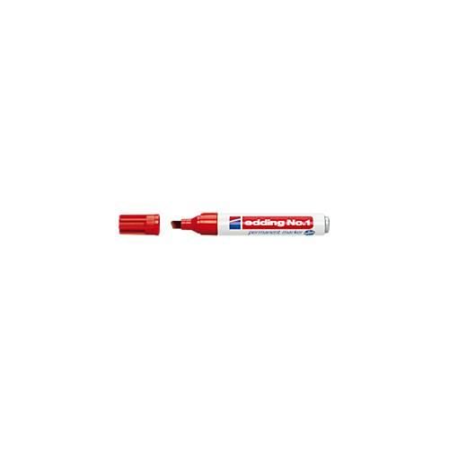 4004764000524 - edding Nr 1 Permanentmarker Breit Keilspitze 1 - 5 mm Rot Nachfüllbar Wasserbeständig 4004764000524 - edding Nr 1 Permanentmarker Breit Keilspitze 1 - 5 mm Rot Nachfüllbar Wasserbeständig