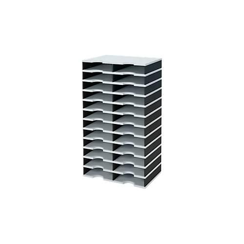 4250510925058 - styro® Sortierstation styrodoc Standard SET DIN C4 12 Etagen 2-reihig 24 Fächer grau schwarz 4250510925058 - styro® Sortierstation styrodoc Standard SET DIN C4 12 Etagen 2-reihig 24 Fächer grau schwarz