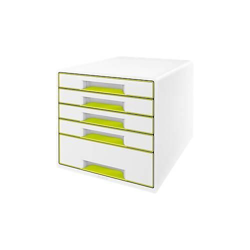 4002432123582 - - Schubladenbox wow cube 5 Schubladen din A4 Polystyrol Gehäusefarbe weiß Farbe der Schublade grün weiß 4002432123582 - - Schubladenbox wow cube 5 Schubladen din A4 Polystyrol Gehäusefarbe weiß Farbe der Schublade grün weiß