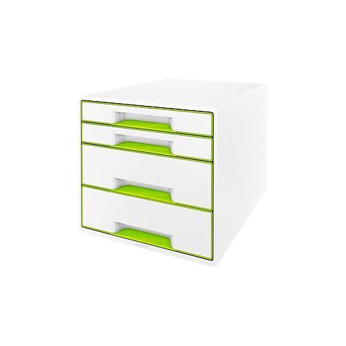 4002432123575 - - Schubladenbox wow cube 4 Schubladen din A4 Polystyrol Gehäusefarbe weiß Farbe der Schublade grün weiß 4002432123575 - - Schubladenbox wow cube 4 Schubladen din A4 Polystyrol Gehäusefarbe weiß Farbe der Schublade grün weiß