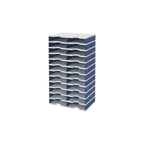 4250510846377 - styro® Sortierstation styrodoc Standard SET DIN C4 12 Etagen 2-reihig 24 Fächer grau blau 4250510846377 - styro® Sortierstation styrodoc Standard SET DIN C4 12 Etagen 2-reihig 24 Fächer grau blau