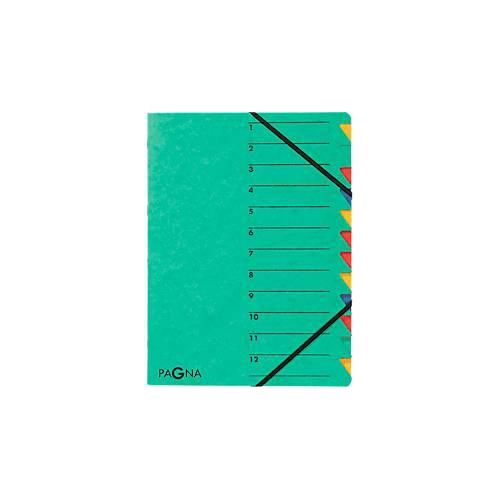 4013951004771 - Dokumentenmappe Easy DIN A4 Gummizugverschluss 12-teilig grün