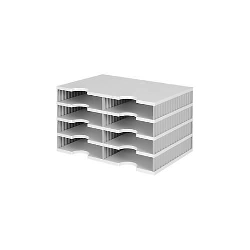 7612176106641 - styro® Sortierstation styrodoc Standard DIN C4 4 Etagen 2-reihig 8 Fächer grau grau 7612176106641 - styro® Sortierstation styrodoc Standard DIN C4 4 Etagen 2-reihig 8 Fächer grau grau