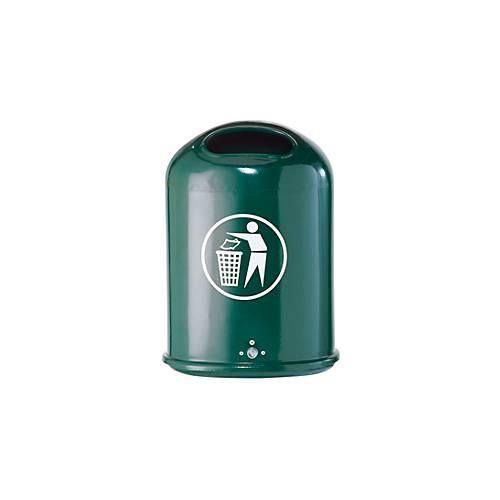 4040136703556 - Abfallbehälter oval 45 Liter ohne selbstschließende Edelstahlklappe grün 4040136703556 - Abfallbehälter oval 45 Liter ohne selbstschließende Edelstahlklappe grün