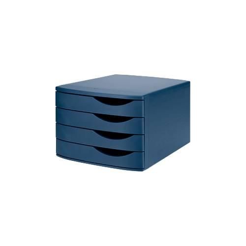 8710968976423 - ATLANTA Schubladenbox 4 Schubladen geschlossen DIN A4 Recycling-Kunststoff blau 8710968976423 - ATLANTA Schubladenbox 4 Schubladen geschlossen DIN A4 Recycling-Kunststoff blau