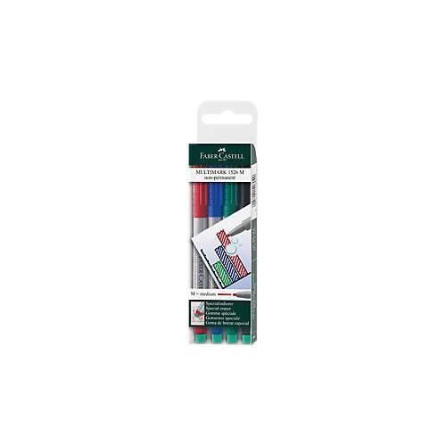 4005401526049 - Folienstift Multimark 1526 M farbig sortiert 10 mm 4er Etui non-permanent 4005401526049 4 Stück 4005401526049 - Folienstift Multimark 1526 M farbig sortiert 10 mm 4er Etui non-permanent 4005401526049 4 Stück