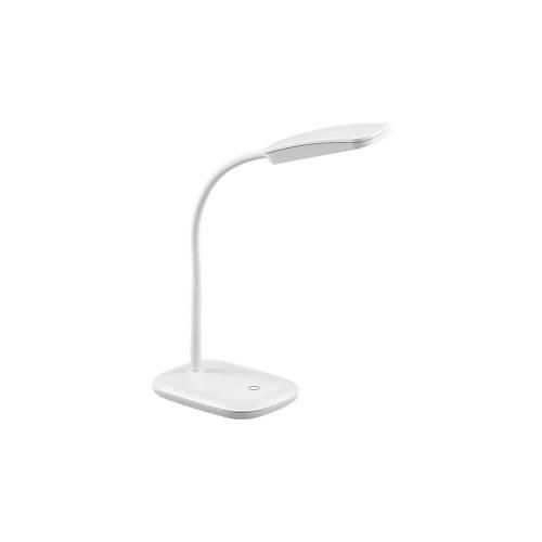 4017807369489 - Reality Leuchten - led Schreibtischleuchte boa in Weiß mit Flex Gelenk & 4-fach Dimmer 36cm 4017807369489 - Reality Leuchten - led Schreibtischleuchte boa in Weiß mit Flex Gelenk & 4-fach Dimmer 36cm