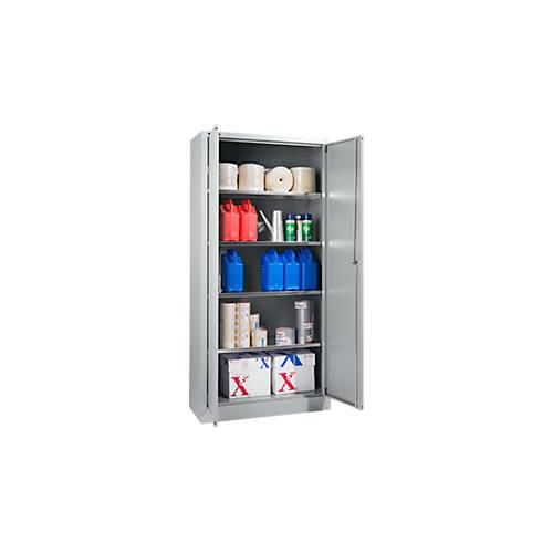 4051273634702 - Pure Universalschrank 5 OH 4 Fachböden abschließbar B 800 x T 400 x H 1935 mm Stahl weißaluminium RAL 9006 weißaluminium RAL 9006 4051273634702 - Pure Universalschrank 5 OH 4 Fachböden abschließbar B 800 x T 400 x H 1935 mm Stahl weißaluminium RAL 9006 weißaluminium RAL 9006