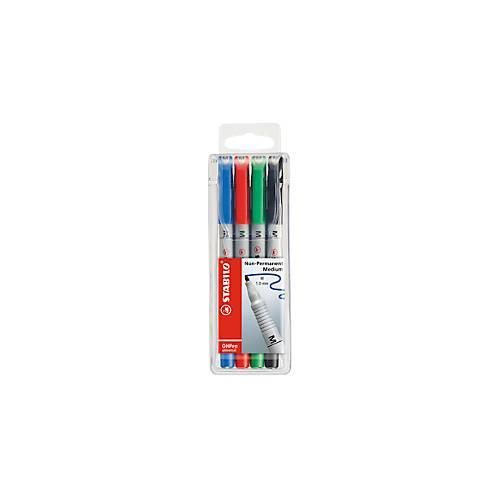 4006381114929 - Folienstift OHPen universal 853 M farbig sortiert 10 mm 4er Etui non-permanent 4006381114929 4 Stück 4006381114929 - Folienstift OHPen universal 853 M farbig sortiert 10 mm 4er Etui non-permanent 4006381114929 4 Stück