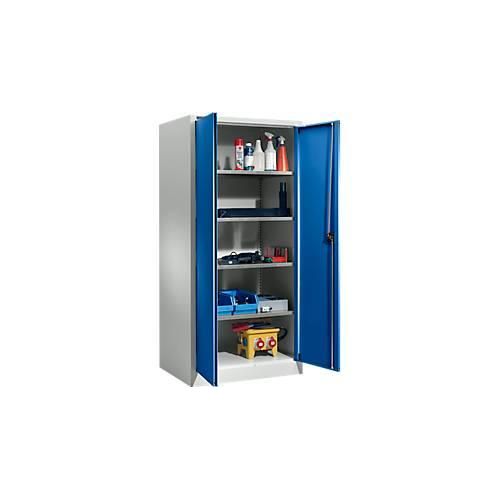 4051273644633 - Select Materialschrank MSI 2509 S verstärkte Ausführung bis 100 kg Fachboden B 950 x T 500 x H 1935 mm lichtgrau enzianblau 4051273644633 - Select Materialschrank MSI 2509 S verstärkte Ausführung bis 100 kg Fachboden B 950 x T 500 x H 1935 mm lichtgrau enzianblau