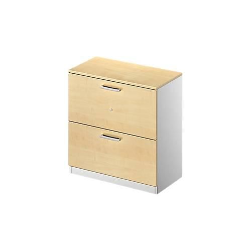 4051273739445 - Schäfer Shop Genius Hängeregistraturschrank TETRIS SOLID 2 OH B 800 mm abschließbar mit Abdeckplatte Ahorn-Dekor weißalu 4051273739445 - Schäfer Shop Genius Hängeregistraturschrank TETRIS SOLID 2 OH B 800 mm abschließbar mit Abdeckplatte Ahorn-Dekor weißalu