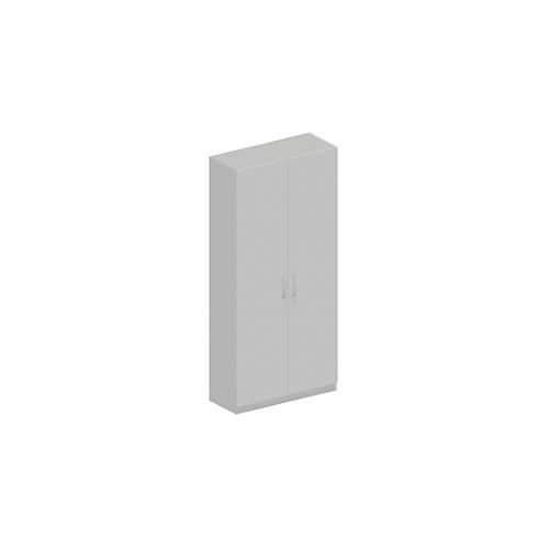 4051273739612 - Genius Garderobenschrank TETRIS SOLID 5 OH 1 Fachboden Kleiderstange abschließbar B 1000 x T 412 x H 2143 mm weißalu lichtgrau