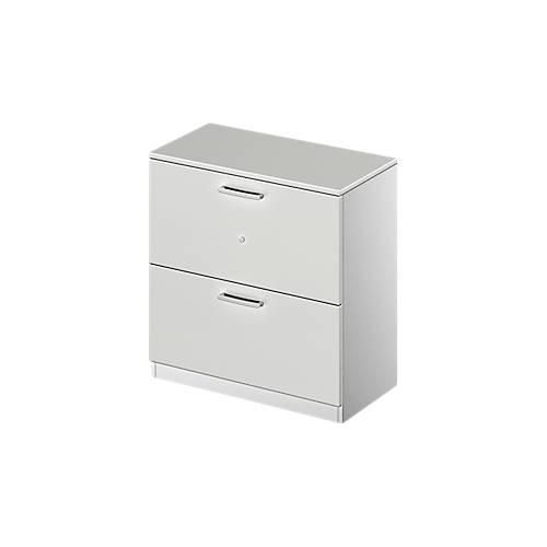 4051273728883 - Schäfer Shop Genius Hängeregistraturschrank TETRIS SOLID 2 OH B 800 mm abschließbar mit Abdeckplatte lichtgrau weißalu 4051273728883 - Schäfer Shop Genius Hängeregistraturschrank TETRIS SOLID 2 OH B 800 mm abschließbar mit Abdeckplatte lichtgrau weißalu