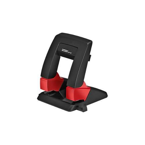 7313461273016 - Locher SP30 Press Less SB 2-fach Lochung 80 mm für 30 Blatt ergonomisch schwarz-rot