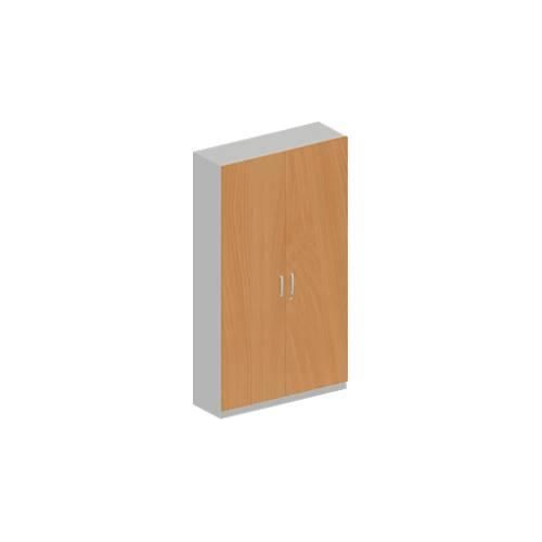 4051273739650 - Genius Garderobenschrank TETRIS SOLID 5 Ordnerhöhen 1 Fachboden Kleiderstange abschließbar B 1200 x T 412 x H 2143 mm weißalu Buche 4051273739650 - Genius Garderobenschrank TETRIS SOLID 5 Ordnerhöhen 1 Fachboden Kleiderstange abschließbar B 1200 x T 412 x H 2143 mm weißalu Buche