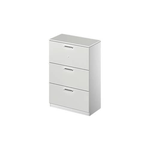 4051273740328 - Schäfer Shop Genius Hängeregistraturschrank TETRIS SOLID 3 OH B 800 mm abschließbar mit Abdeckplatte lichtgrau weißalu 4051273740328 - Schäfer Shop Genius Hängeregistraturschrank TETRIS SOLID 3 OH B 800 mm abschließbar mit Abdeckplatte lichtgrau weißalu