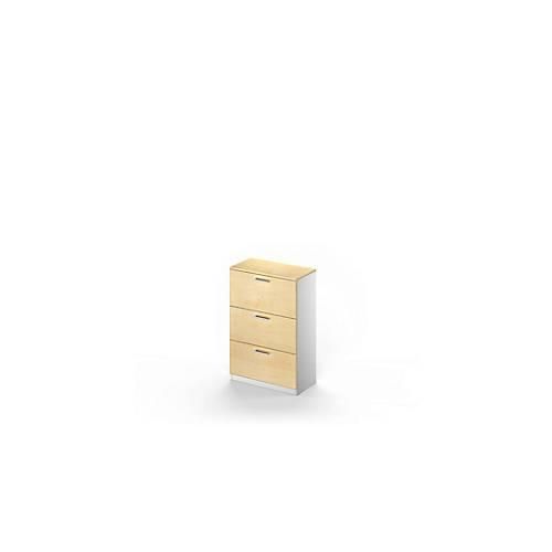 4051273740311 - Schäfer Shop Genius Hängeregristraturschrank TETRIS SOLID 3 Schübe 3 OH B 800 x H 1170 mm Ahorn-Dekor weißalu 4051273740311 - Schäfer Shop Genius Hängeregristraturschrank TETRIS SOLID 3 Schübe 3 OH B 800 x H 1170 mm Ahorn-Dekor weißalu