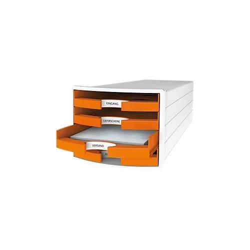 4012473101869 - - Schubladenbox impuls 4 Schubladen din A4 din C4 Polystyrol Gehäusefarbe weiß Farbe der Schublade Trend Colour orange 4012473101869 - - Schubladenbox impuls 4 Schubladen din A4 din C4 Polystyrol Gehäusefarbe weiß Farbe der Schublade Trend Colour orange