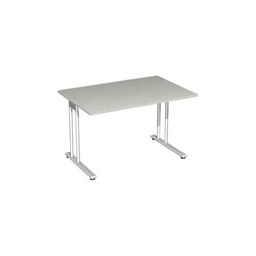 4038933430409 - Schreibtisch PALENQUE C-Fuß Rechteck B 1200 x T 800 x H 720 mm lichtgrau 4038933430409 - Schreibtisch PALENQUE C-Fuß Rechteck B 1200 x T 800 x H 720 mm lichtgrau