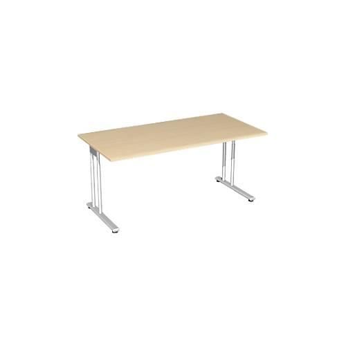 4038933479583 - Schreibtisch PALENQUE C-Fuß Rechteck B 1600 x T 800 x H 680-820 mm Ahorn 4038933479583 - Schreibtisch PALENQUE C-Fuß Rechteck B 1600 x T 800 x H 680-820 mm Ahorn