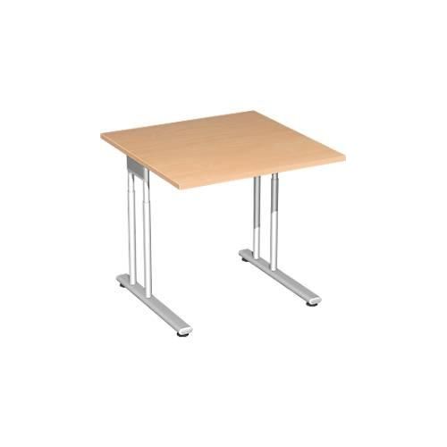 4038933430157 - Schreibtisch PALENQUE C-Fuß Rechteck B 800 x T 800 x H 680-820 mm Buche
