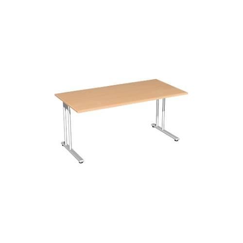 4038933477206 - Schreibtisch PALENQUE C-Fuß Rechteck B 1600 x T 800 x H 720 mm Buche