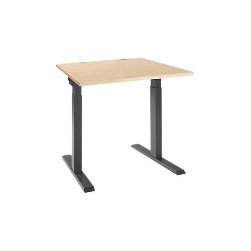4251898819526 - Select Schreibtisch ERGO-T 20 Quadrat T-Fuß B 800 x T 800 x H 675-895 mm Ahorn anthrazit 4251898819526 - Select Schreibtisch ERGO-T 20 Quadrat T-Fuß B 800 x T 800 x H 675-895 mm Ahorn anthrazit