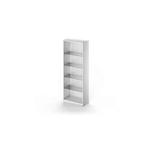 4051273740694 - Genius Glastürenschrank TETRIS SOLID Stahlkorpus 5 OH B 800 mm weißaluminium 4051273740694 - Genius Glastürenschrank TETRIS SOLID Stahlkorpus 5 OH B 800 mm weißaluminium