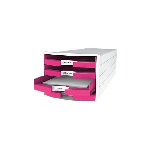4012473101883 - - Schubladenbox impuls 4 Schubladen din A4 din C4 Polystyrol Gehäusefarbe weiß Farbe der Schublade Trend Colour pink 4012473101883 - - Schubladenbox impuls 4 Schubladen din A4 din C4 Polystyrol Gehäusefarbe weiß Farbe der Schublade Trend Colour pink