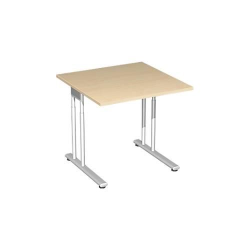 4038933479644 - Schreibtisch PALENQUE C-Fuß Rechteck B 800 x T 800 x H 680-820 mm Ahorn