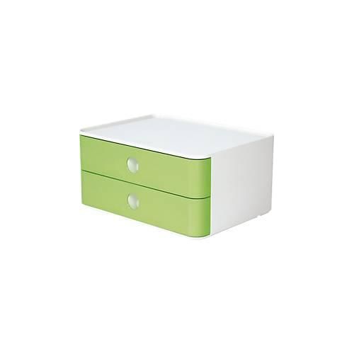4012473112056 - - Schubladenbox allison smart-box 2 Schubladen din A5 abs Kunststoff Gehäusefarbe snow white Farbe der Schublade lime green 4012473112056 - - Schubladenbox allison smart-box 2 Schubladen din A5 abs Kunststoff Gehäusefarbe snow white Farbe der Schublade lime green