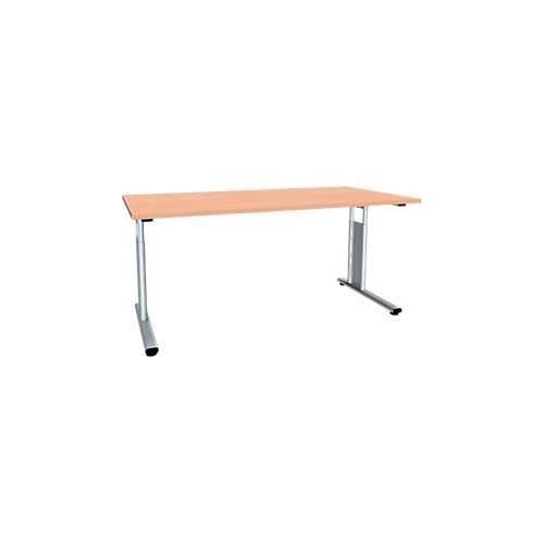 4038933055176 - Schreibtisch ALICANTE C-Fuß Rechteck B 1600 x T 800 x H 680-820 mm Buche-Dekor