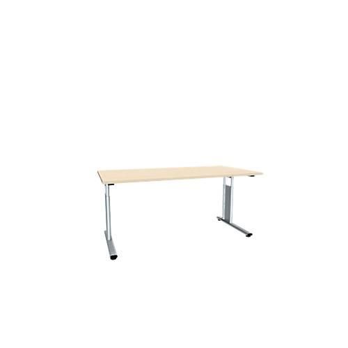 4038933055169 - Schreibtisch ALICANTE C-Fuß Rechteck B 1600 x T 800 x H 680-820 mm Ahorn-Dekor