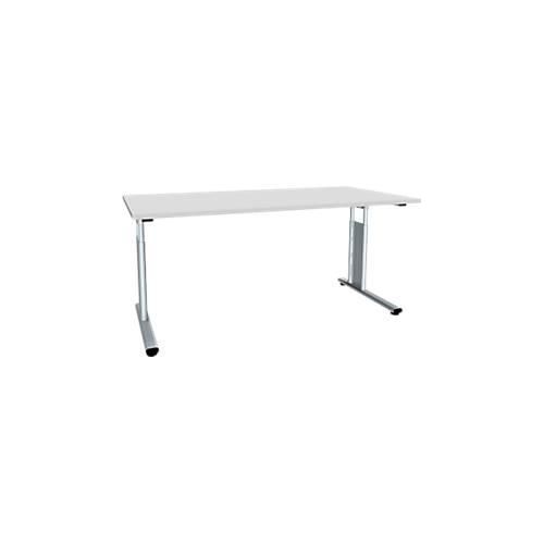 4038933062327 - Schreibtisch ALICANTE C-Fuß Rechteck B 1600 x T 800 x H 680-820 mm lichtgrau 4038933062327 - Schreibtisch ALICANTE C-Fuß Rechteck B 1600 x T 800 x H 680-820 mm lichtgrau