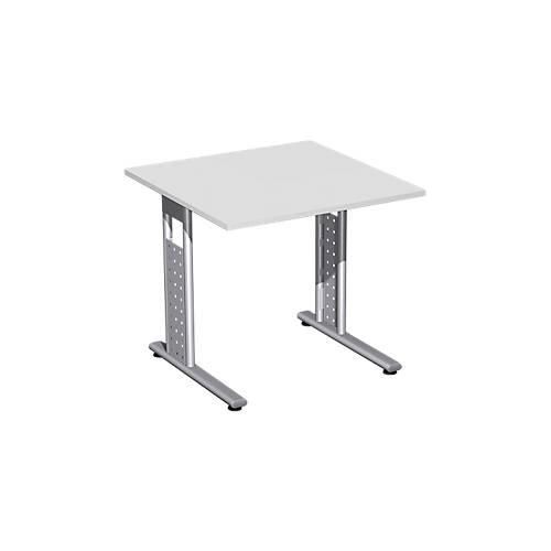 4038933055121 - Schreibtisch ALICANTE C-Fuß Rechteck B 800 x T 800 x H 680-820 mm lichtgrau 4038933055121 - Schreibtisch ALICANTE C-Fuß Rechteck B 800 x T 800 x H 680-820 mm lichtgrau