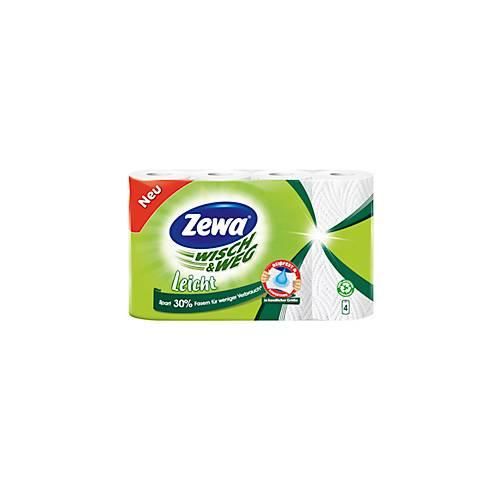 7322541316499 - Küchenrollen Zewa Wisch & Weg Leicht 3-lagig 30 % weniger Fasern Paket mit 4 Rollen à 48 Tücher in 100 % recycelbarer Verpackung 7322541316499 - Küchenrollen Zewa Wisch & Weg Leicht 3-lagig 30 % weniger Fasern Paket mit 4 Rollen à 48 Tücher in 100 % recycelbarer Verpackung