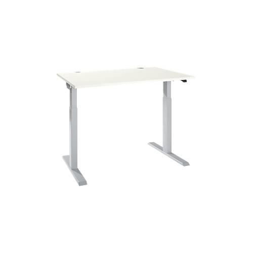 4251898820553 - Select Schreibtisch ERGO-T 20 elektrisch höhenverstellbar Rechteck T-Fuß B 1200 x T 800 x H 715-1205 mm weiß weißalu 4251898820553 - Select Schreibtisch ERGO-T 20 elektrisch höhenverstellbar Rechteck T-Fuß B 1200 x T 800 x H 715-1205 mm weiß weißalu