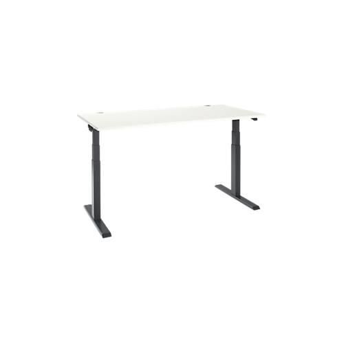 4251898821161 - Select Schreibtisch ERGO-T 20 elektrisch höhenverstellbar Rechteck T-Fuß B 1600 x T 800 x H 640-1300 mm weiß anthrazit