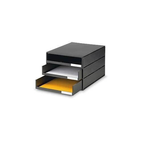 7612176102254 - Schubladenbox Styroval für Formate bis C4 3 offene Schübe Recyclingmaterial schwarz schwarz 7612176102254 - Schubladenbox Styroval für Formate bis C4 3 offene Schübe Recyclingmaterial schwarz schwarz