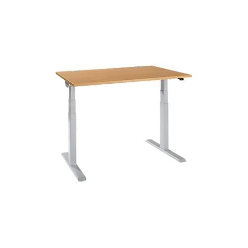 4251898820997 - Select Schreibtisch ERGO-T 20 elektrisch höhenverstellbar Rechteck T-Fuß B 1200 x T 800 x H 640-1300 mm Buche weißalu 4251898820997 - Select Schreibtisch ERGO-T 20 elektrisch höhenverstellbar Rechteck T-Fuß B 1200 x T 800 x H 640-1300 mm Buche weißalu