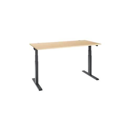 4251898821123 - Select Schreibtisch ERGO-T 20 elektrisch höhenverstellbar Rechteck T-Fuß B 1600 x T 800 x H 640-1300 mm Ahorn anthrazit 4251898821123 - Select Schreibtisch ERGO-T 20 elektrisch höhenverstellbar Rechteck T-Fuß B 1600 x T 800 x H 640-1300 mm Ahorn anthrazit
