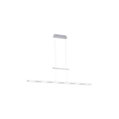 4043689969455 - LED-Pendelleuchte NELE stufenloser Sensordimmer 6 x 4 W 2700 lm 2700-5000 K L 1300 x B 120 mm stahlfarben