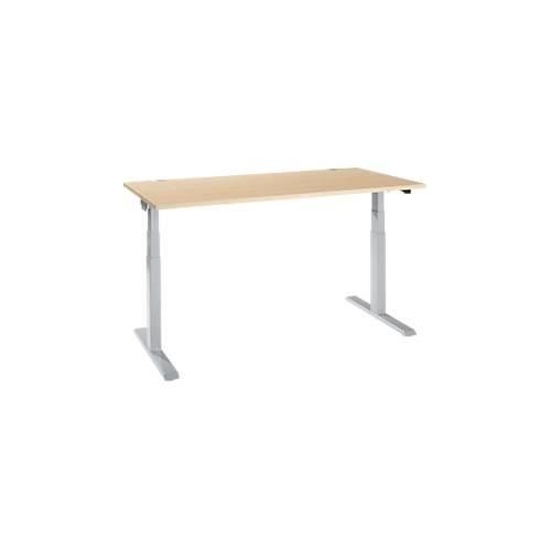 4251898821116 - Select Schreibtisch ERGO-T 20 elektrisch höhenverstellbar Rechteck T-Fuß B 1600 x T 800 x H 640-1300 mm Ahorn weißalu 4251898821116 - Select Schreibtisch ERGO-T 20 elektrisch höhenverstellbar Rechteck T-Fuß B 1600 x T 800 x H 640-1300 mm Ahorn weißalu