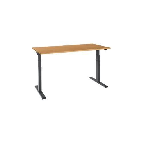 4251898821109 - Select Schreibtisch ERGO-T 20 elektrisch höhenverstellbar Rechteck T-Fuß B 1600 x T 800 x H 640-1300 mm Buche anthrazit 4251898821109 - Select Schreibtisch ERGO-T 20 elektrisch höhenverstellbar Rechteck T-Fuß B 1600 x T 800 x H 640-1300 mm Buche anthrazit