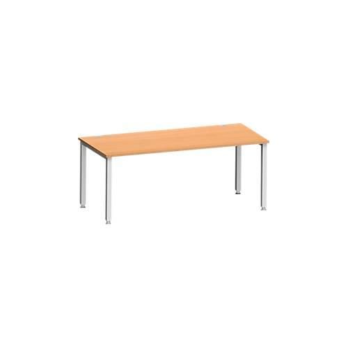 4250510841976 - Schreibtisch MODENA FLEX Rechteck 4-Fuß Quadratrohr B 1800 x T 800 x H 720-820 mm Buche weißaluminium 4250510841976 - Schreibtisch MODENA FLEX Rechteck 4-Fuß Quadratrohr B 1800 x T 800 x H 720-820 mm Buche weißaluminium