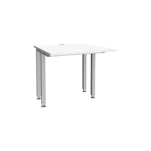 4250510841655 - Genius Schreibtisch MODENA FLEX 4-Fuß-Quadratrohr verkürzte Seitenteile B 800 mm weiß