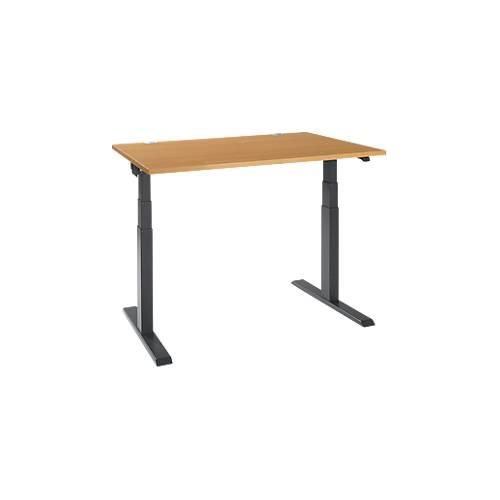 4251898821000 - Select Schreibtisch ERGO-T 20 elektrisch höhenverstellbar Rechteck T-Fuß B 1200 x T 800 x H 640-1300 mm Buche anthrazit 4251898821000 - Select Schreibtisch ERGO-T 20 elektrisch höhenverstellbar Rechteck T-Fuß B 1200 x T 800 x H 640-1300 mm Buche anthrazit