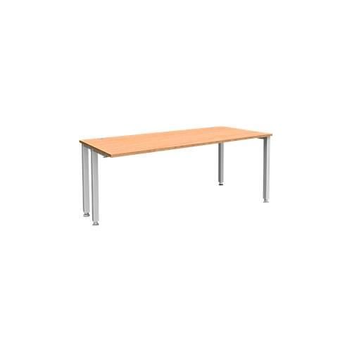4250510842027 - Genius Schreibtisch MODENA FLEX 4-Fuß-Quadratrohr verkürzte Seitenteile B 1800 mm buche